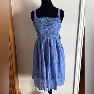 Blue Chelsea & Violet Smocked girls Dress